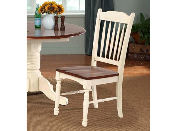 A-America British Isles Slatback Side Chair in Merlot/Buttermilk (Set of 2)