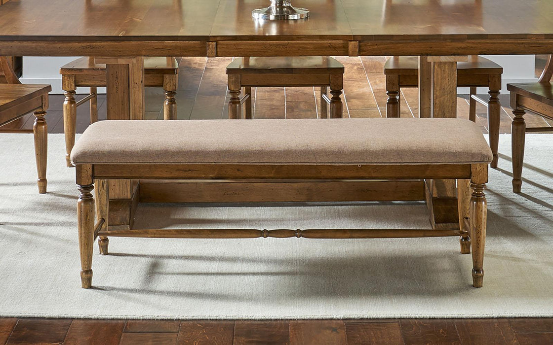 A-America Furniture Bennett Upholstered Bench in Smoky Quartz