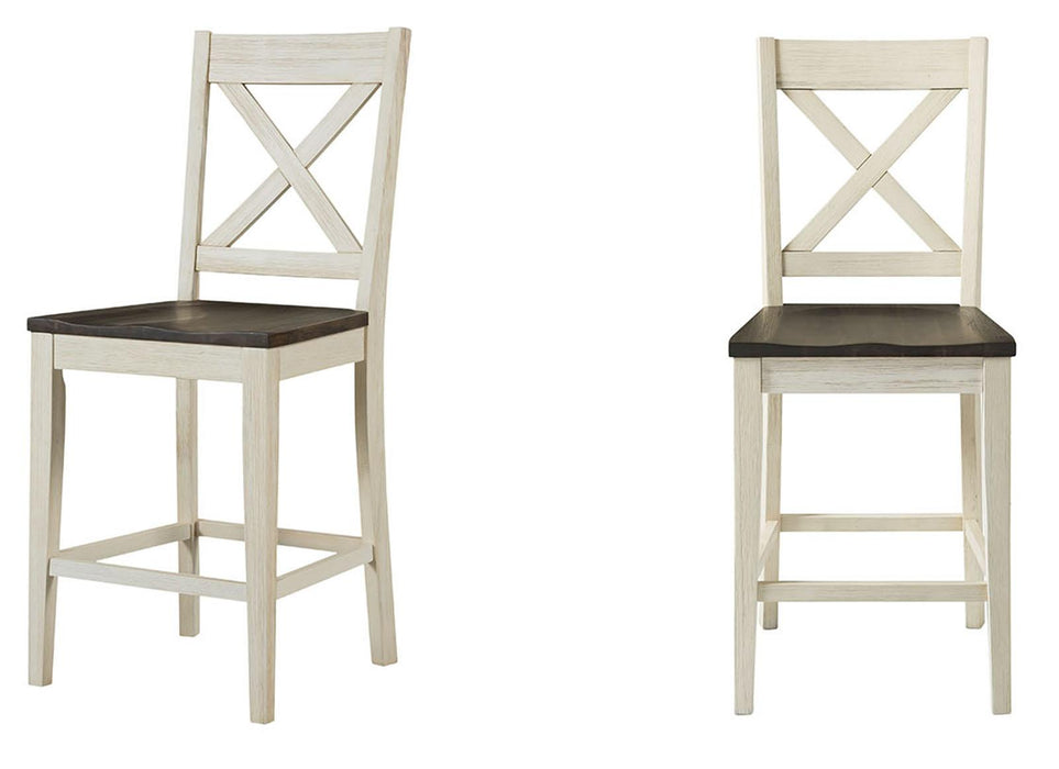 A-America Furniture Huron X-Back Barstool in Coffee (Set of 2)