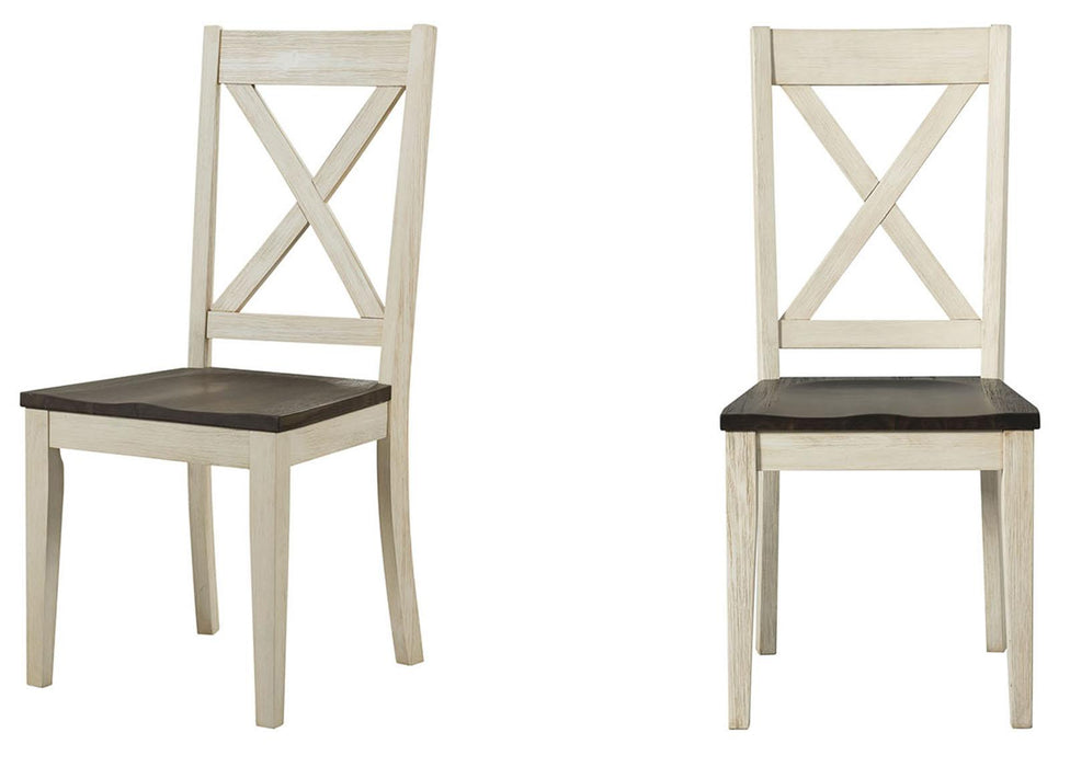A-America Furniture Huron X-Back Side Chair in Coffee (Set of 2)