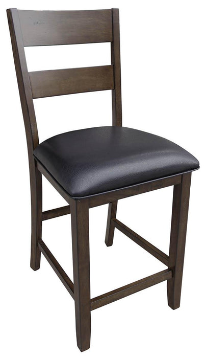 A-America Furniture Mariposa Ladderback Upholstered Barstool in Warm Grey (Set of 2)