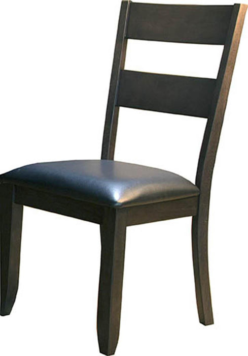 A-America Furniture Mariposa Ladderback Upholstered Side Chair in Warm Grey (Set of 2)