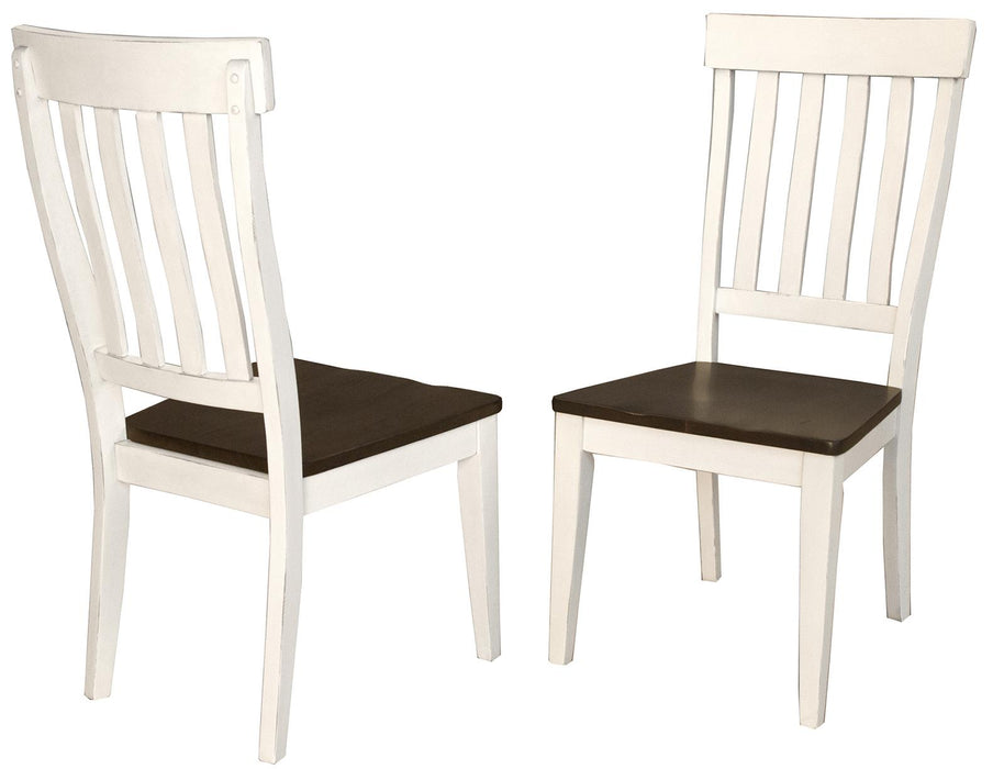 A-America Furniture Mariposa Slatback Side Chair in Coffee (Set of 2)