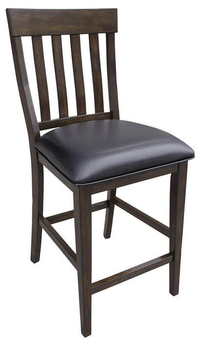 A-America Furniture Mariposa Slatback Upholstered Barstool in Warm Grey (Set of 2)