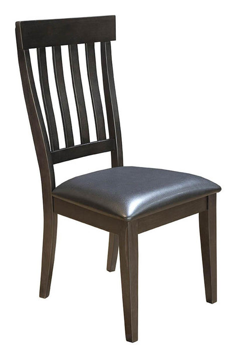 A-America Furniture Mariposa Slatback Upholstered Side Chair in Warm Grey (Set of 2)