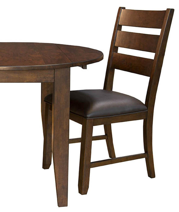 A-America Furniture Mason Ladderback Upholstered Side Chair in Macciato (Set of 2)