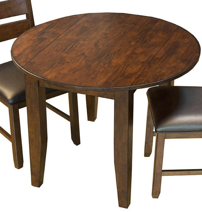 A-America Furniture Mason Round Drop Leaf Table in Macciato