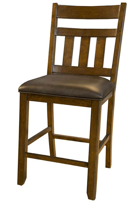 A-America Furniture Mason Slatback Gathering Height Barstool in Macciato (Set of 2)