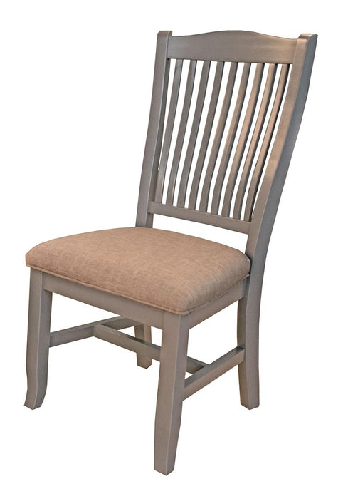 A-America Furniture Port Townsend Slatback Upholstered Side Chair in Seaside Pine (Set of 2)