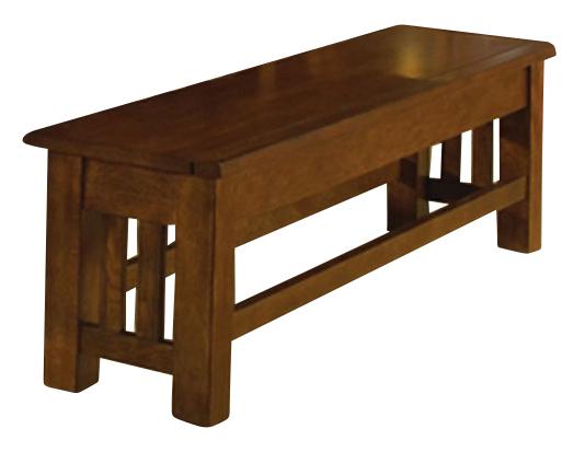 A-America Laurelhurst Storage Bench in Mission Oak