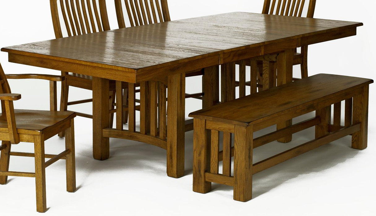 A-America Laurelhurst Trestle Dining Table in Rustic Oak