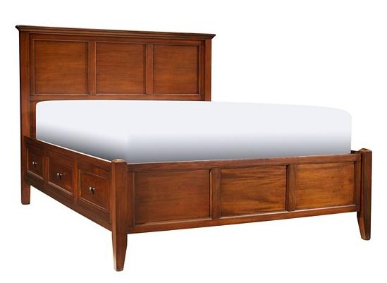 A-America Westlake King Storage Bed in Brown Cherry
