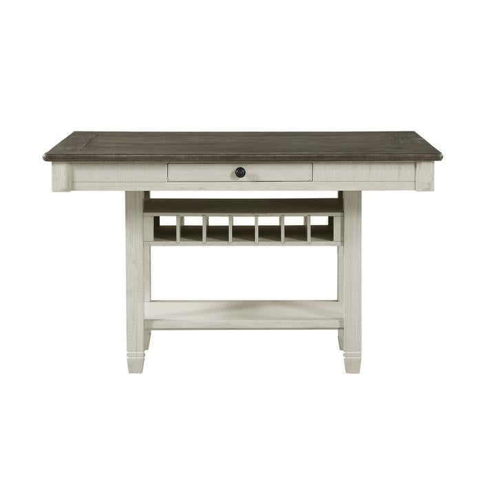 Granby Counter Height Dining Table in White & Brown 5627NW-36*