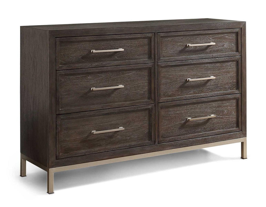 Steve Silver Broomfield 6 Drawer Dresser in Walnut