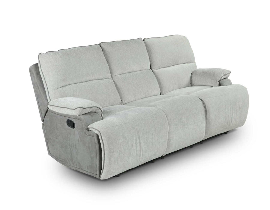 Steve Silver Cyprus Manual Reclining Sofa in Two-Tone Cloud