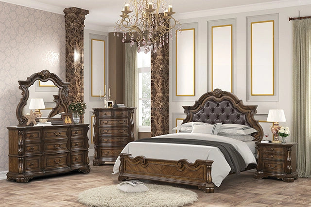 Leovanni Bed Dark Brown