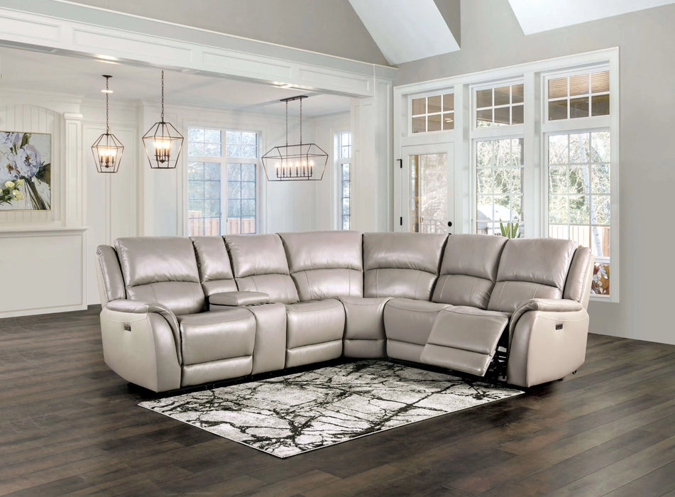 GORGIUS Power Sectional, Light Gray