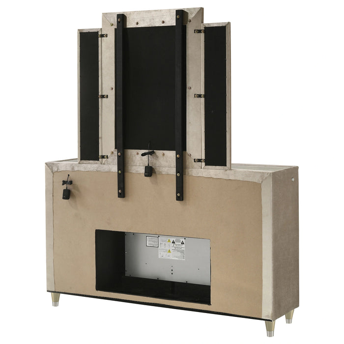 Lorient LED Dresser with LED Mirror and Flame Visualizer