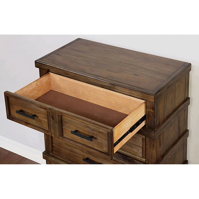 Baddock Queen, E.King, & Cal.King Bed Antique Oak