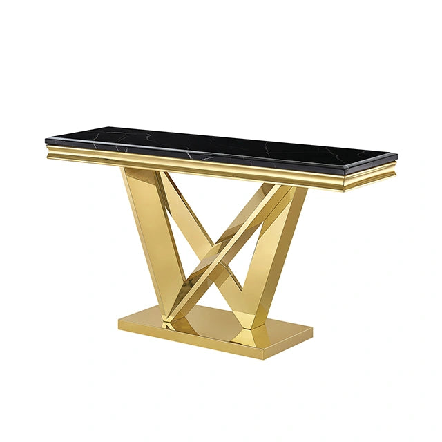 Villarsglane Sofa Table Beige/Gold
