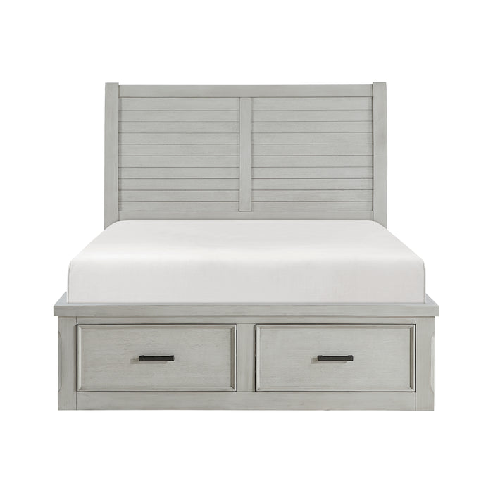 Willowbrook-(3) Queen Platform Bed with Storage Footboard and Side Rails image