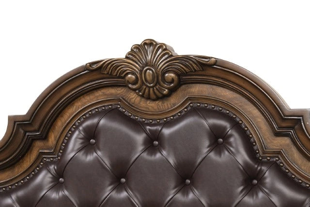 Leovanni Bed Dark Brown