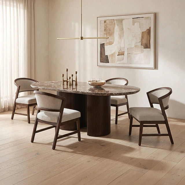 Narvik 5 Pc. Dining Table Set FM37026BR-OT-5PC-WH