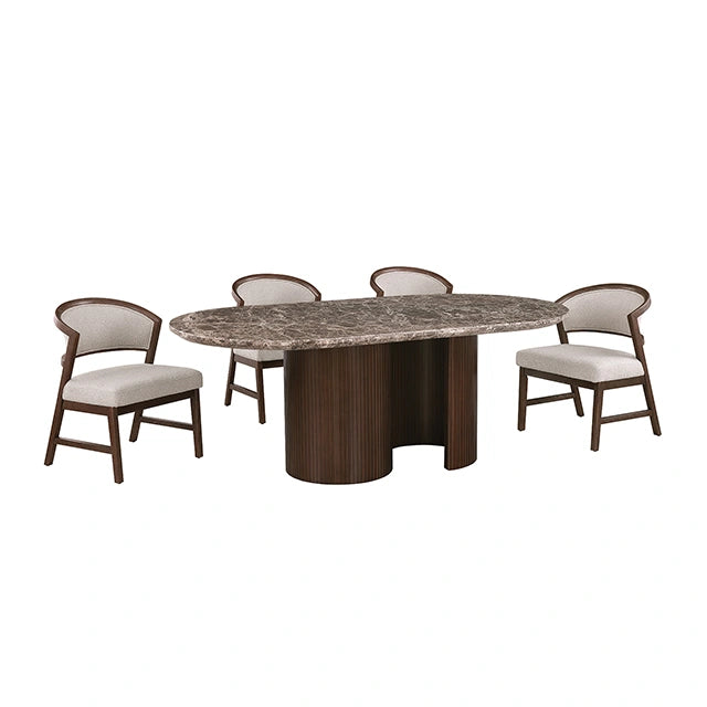 Narvik 5 Pc. Dining Table Set FM37026BR-OT-5PC-WH