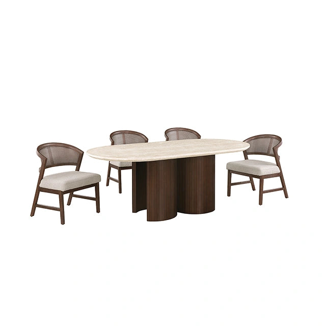 Narvik 5 Pc. Dining Table Set FM37026BR-OT-5PC-DW