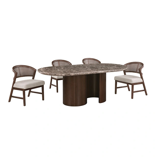 Narvik 5 Pc. Dining Table Set FM37026BR-OT-5PC-DW