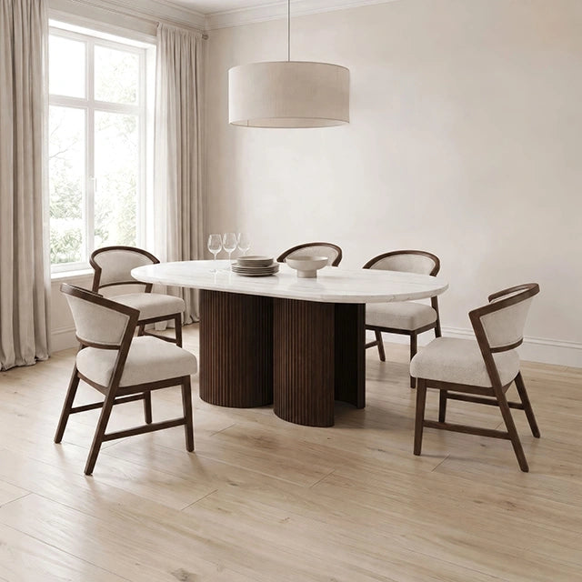 Narvik 5 Pc. Dining Table Set FM37026BR-OT-5PC-WH
