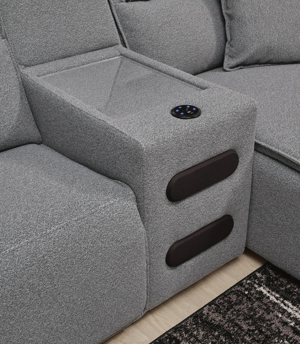 Modmax II Power Reclining Sectional with Audio Consoles
