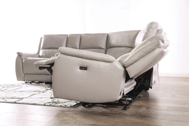 GORGIUS Power Sectional, Light Gray