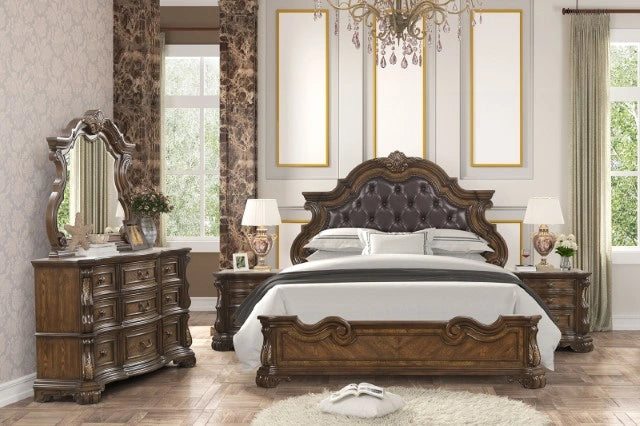 Leovanni Bed Dark Brown