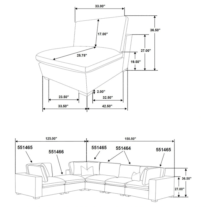 Lakeview Armless Chair
