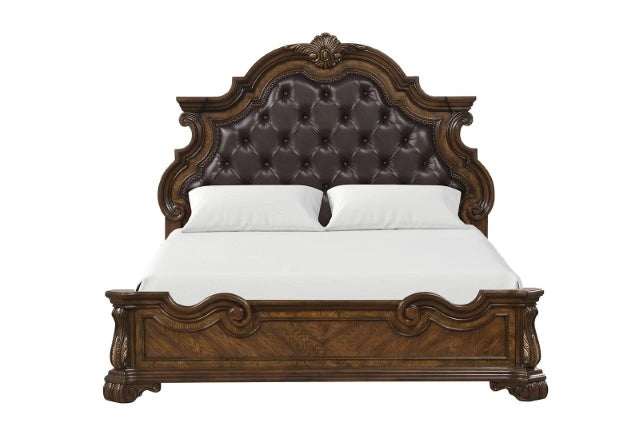 Leovanni Bed Dark Brown