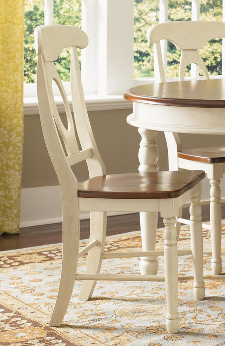 A-America British Isles Napoleon Side Chair in Merlot/Buttermilk (Set of 2)