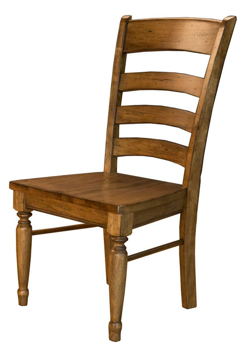 A-America Furniture Bennett Ladderback Side Chair in Smoky Quartz (Set of 2)