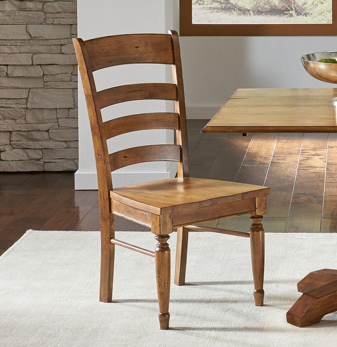 A-America Furniture Bennett Ladderback Side Chair in Smoky Quartz (Set of 2)