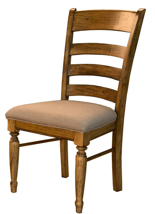A-America Furniture Bennett Ladderback Upholstered Side Chair in Smoky Quartz (Set of 2)