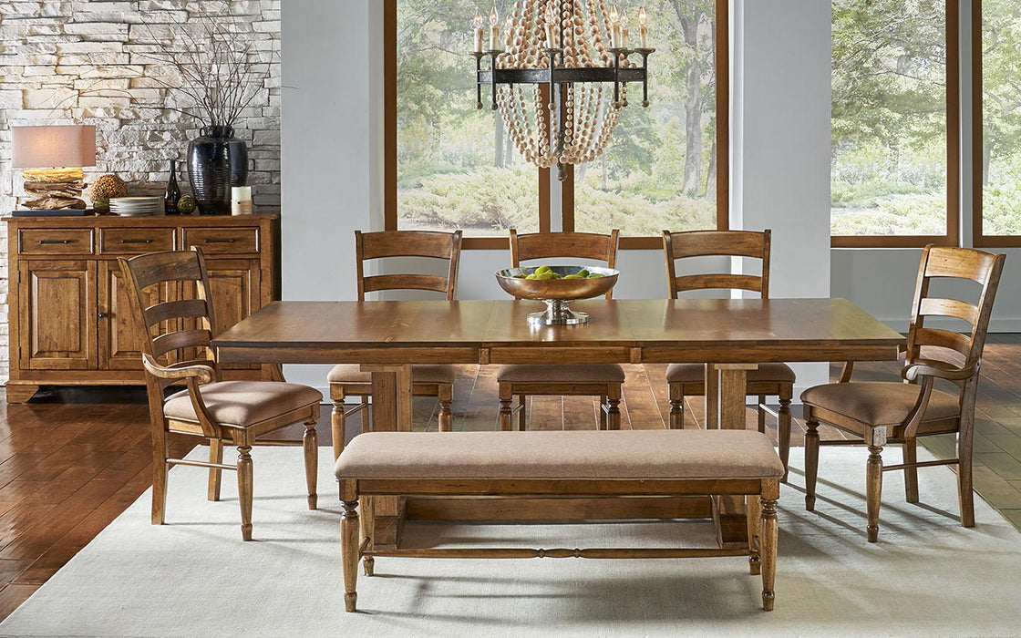 A-America Furniture Bennett Upholstered Bench in Smoky Quartz