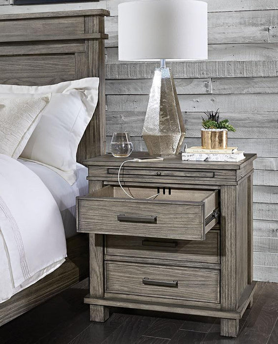 A-America Furniture Glacier Point Nightstand in Greystone
