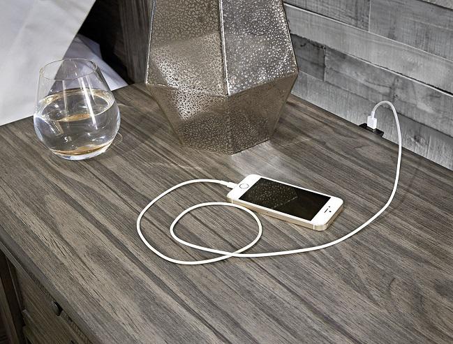 A-America Furniture Glacier Point Nightstand in Greystone