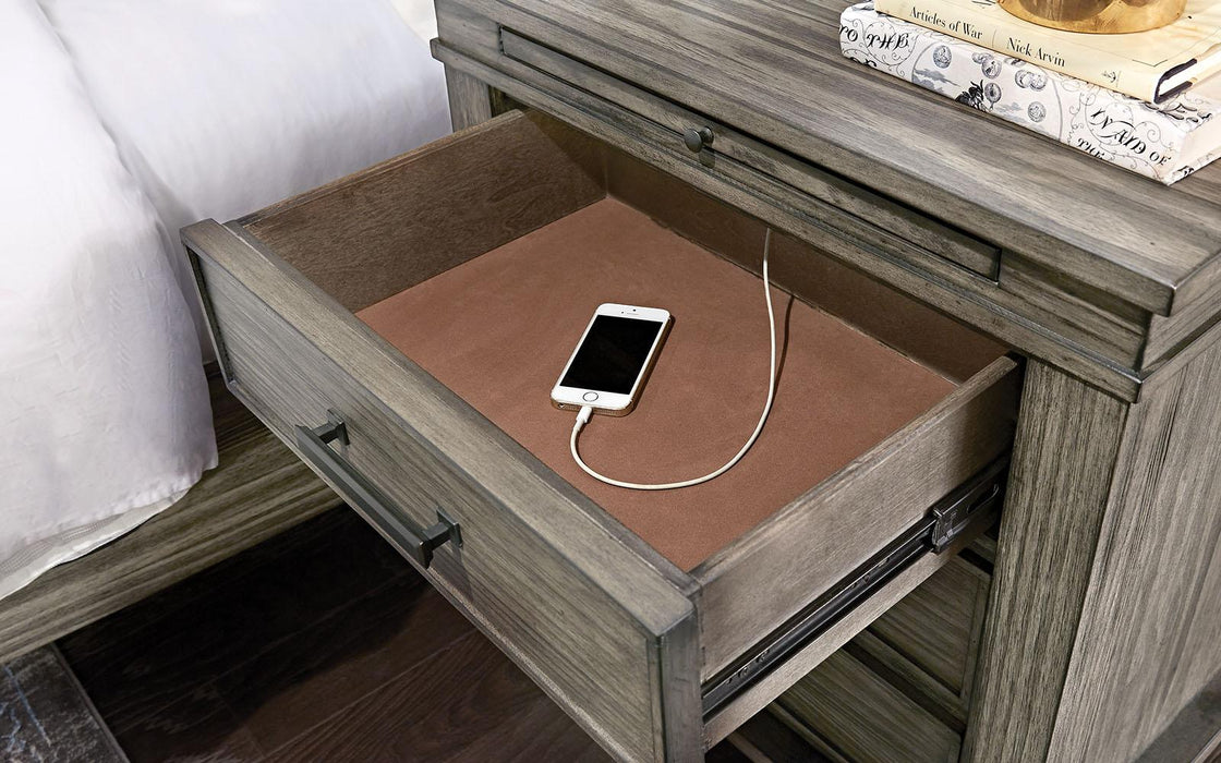 A-America Furniture Glacier Point Nightstand in Greystone