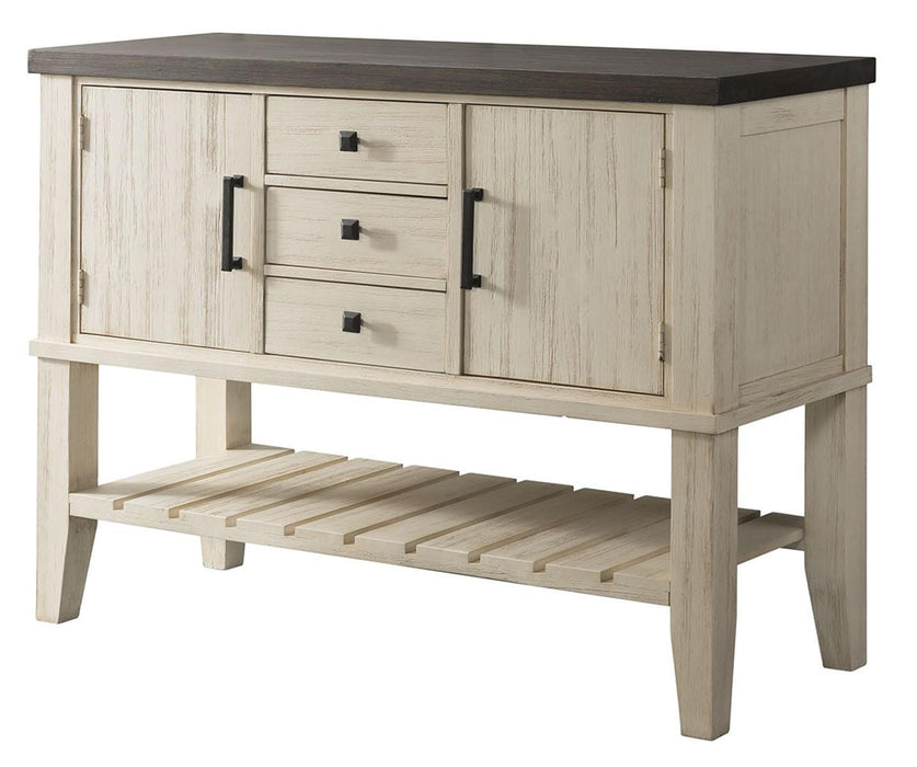 A-America Furniture Huron 51 Server in Chalk and Cocoa Bean