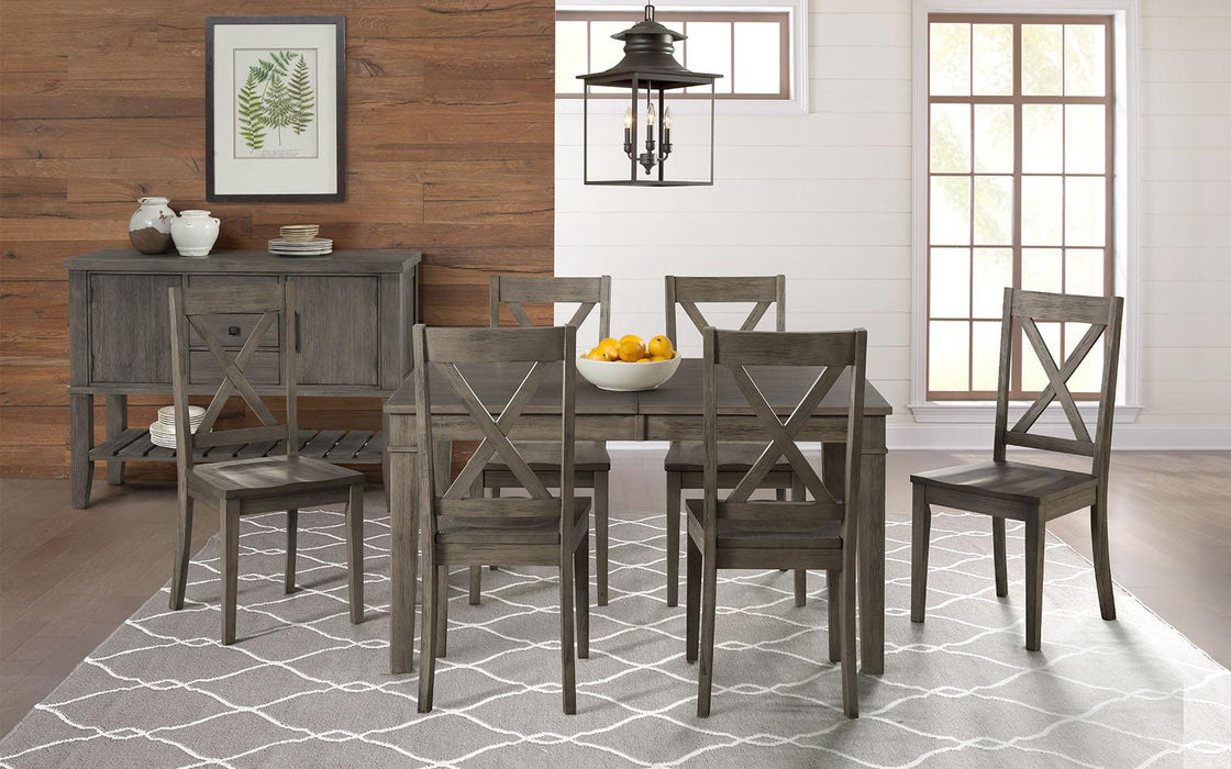 A-America Furniture Huron Leg Table in Distressed Gray