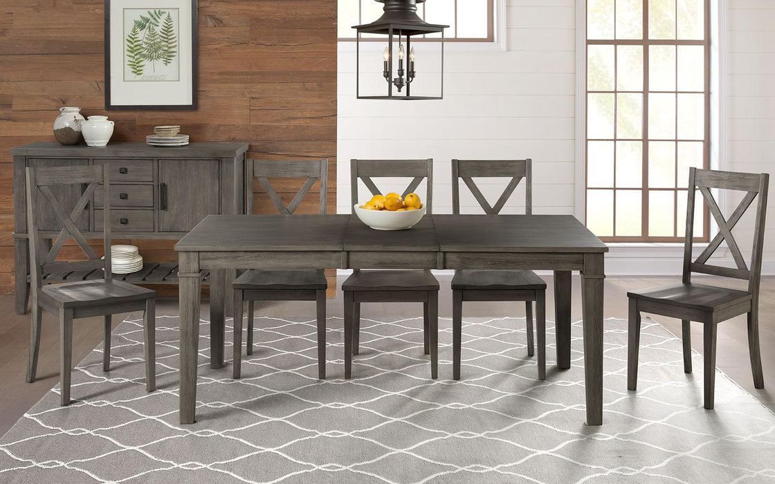 A-America Furniture Huron Leg Table in Distressed Gray