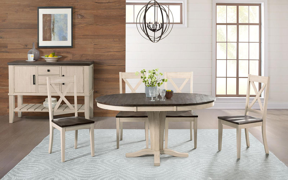 A-America Furniture Huron Pedestal Dining Table in Coffee