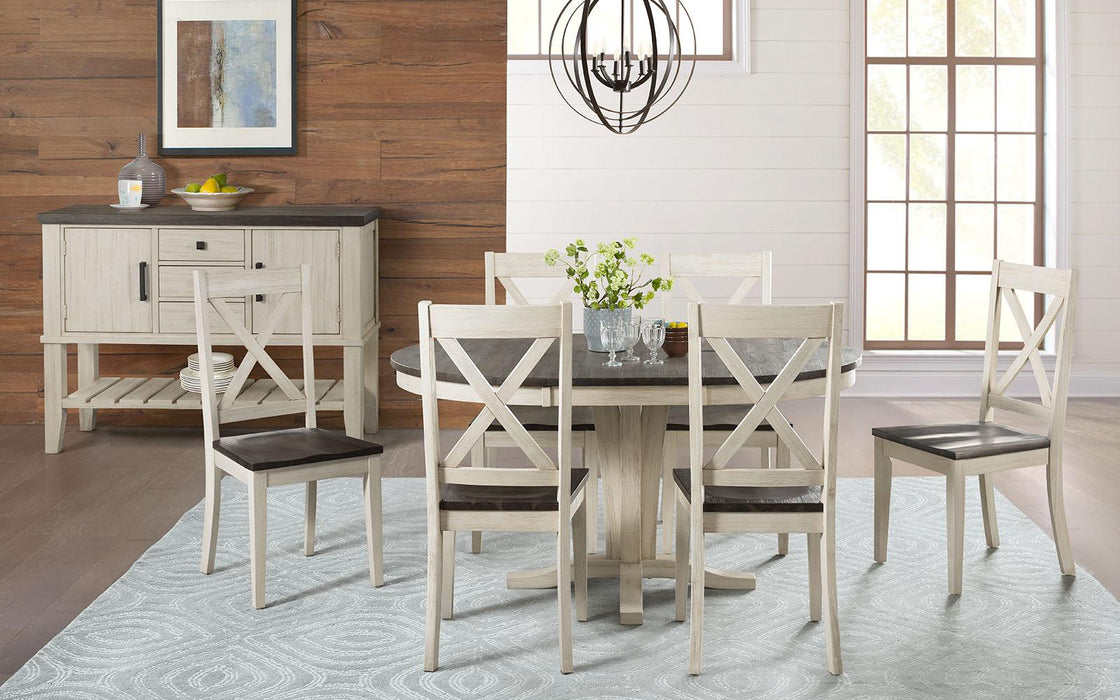 A-America Furniture Huron Pedestal Dining Table in Coffee
