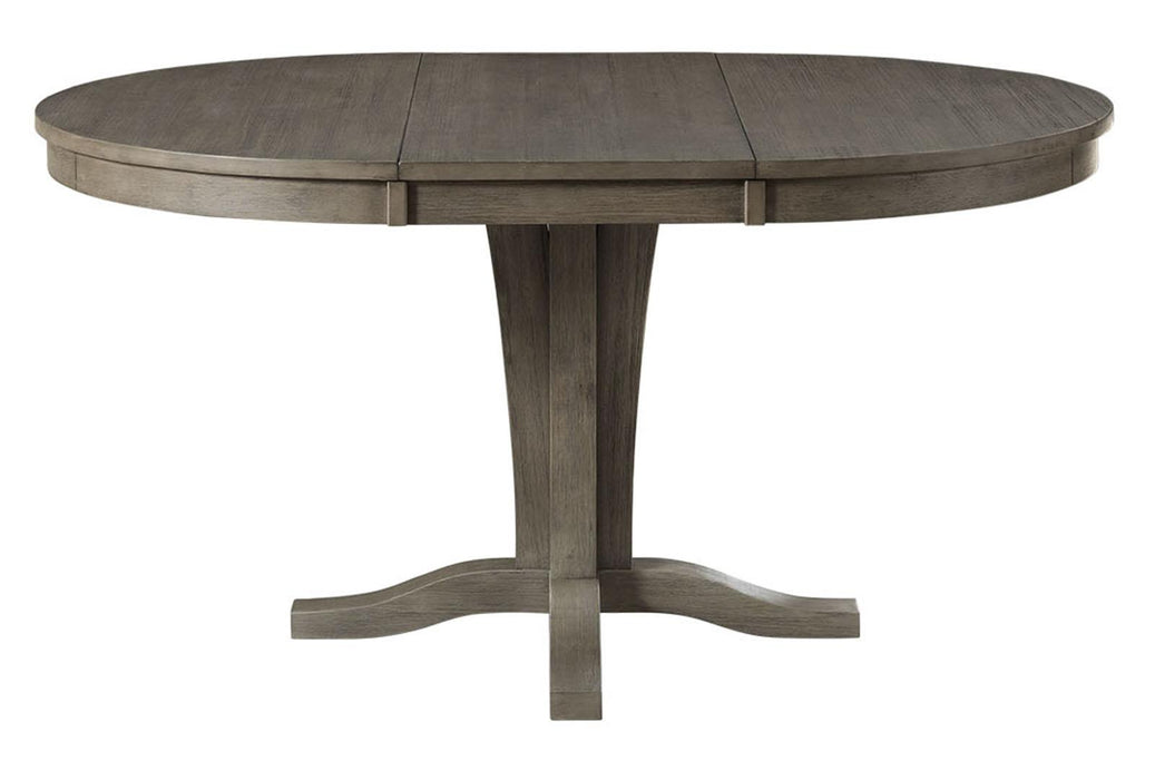 A-America Furniture Huron Pedestal Dining Table in Distressed Gray